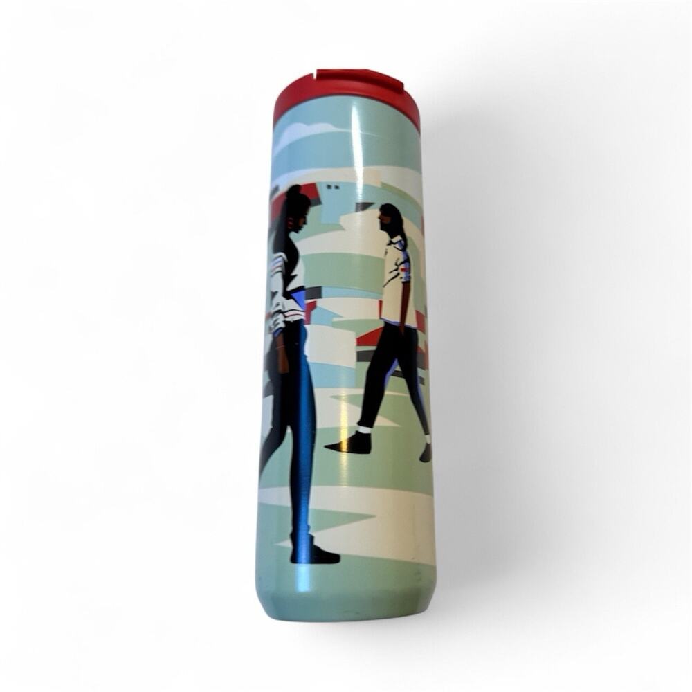 Starbucks + Lou Black History 2024 vacuum insulated 16oz Tumbler Damon Brown Art